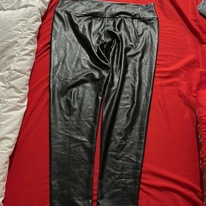 Black Faux Leather Leggings